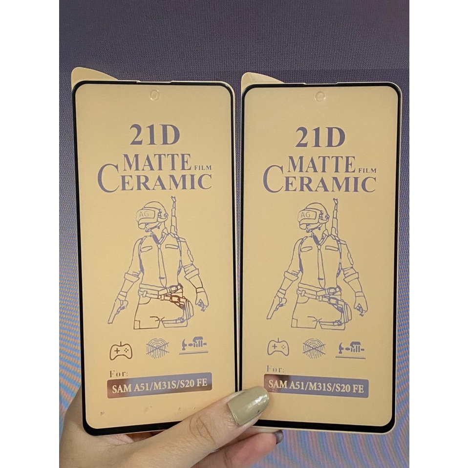 SAMSUNG S10 LITE S20 FE S20 FE 5G NOTE 10 LITE NOTE 20 Ceramic Matte 21D Screen Guard Anti Radiasi