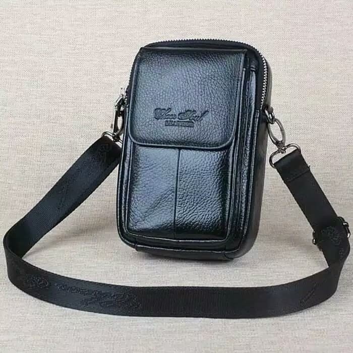 tas selempang kulit mini pria - wanita tas hp pinggang - tas pria 5515