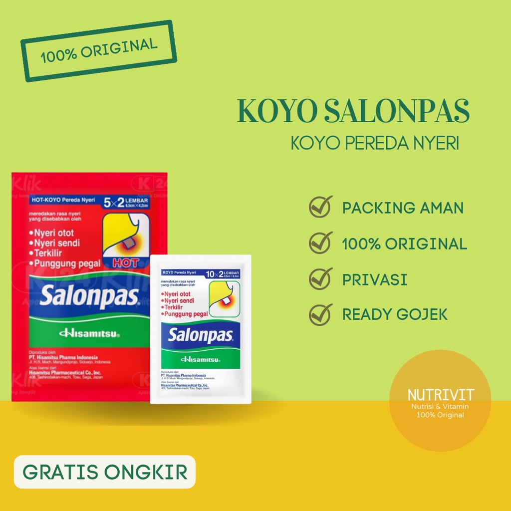 KOYO SALONPAS HOT (MERAH) / ORIGINAL (BIRU) 10'S