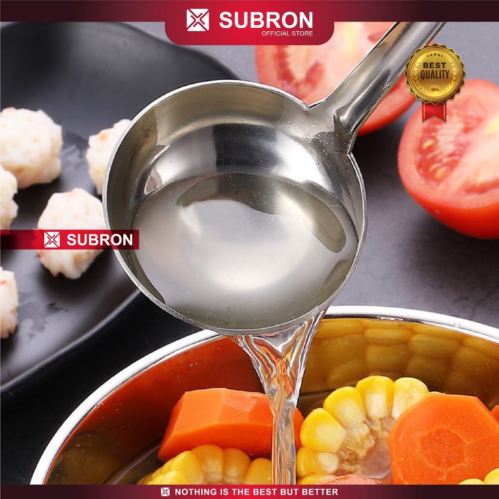 Sendok Sayur Sup dengan Kait Stainless Steel Centong Sayur - SUBRON