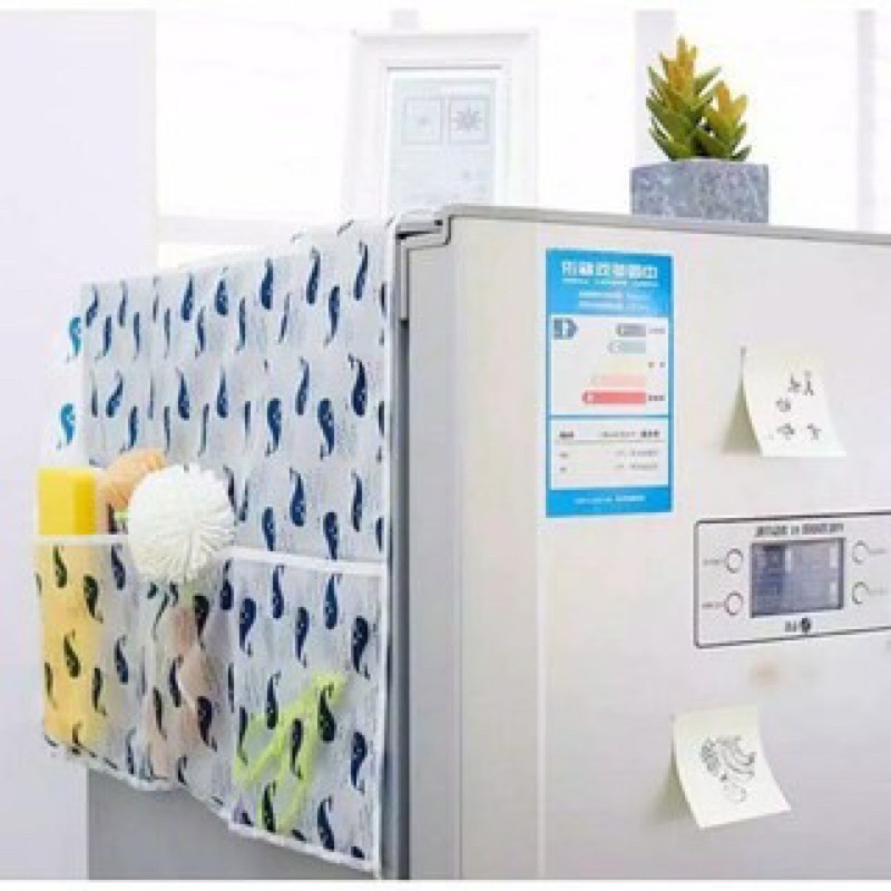 Taplak Kulkas Mesin Cuci Penutup Sarung Cover Alas Kantong Storage AC Sarungan Waterproof Fridge