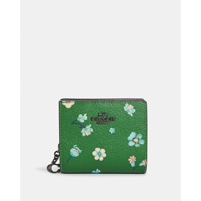 Coach Snap Wallet With Mystical Floral Print (C8703)