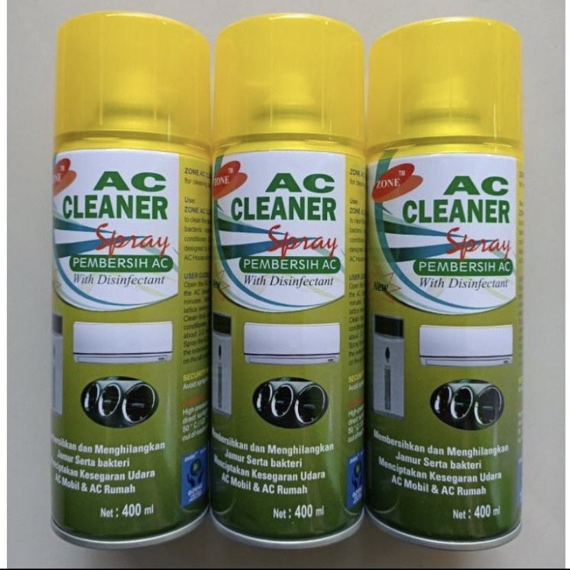 Zone AC Cleaner Spray Disinfectant Pembersih AC Mobil dan Rumah 400ml