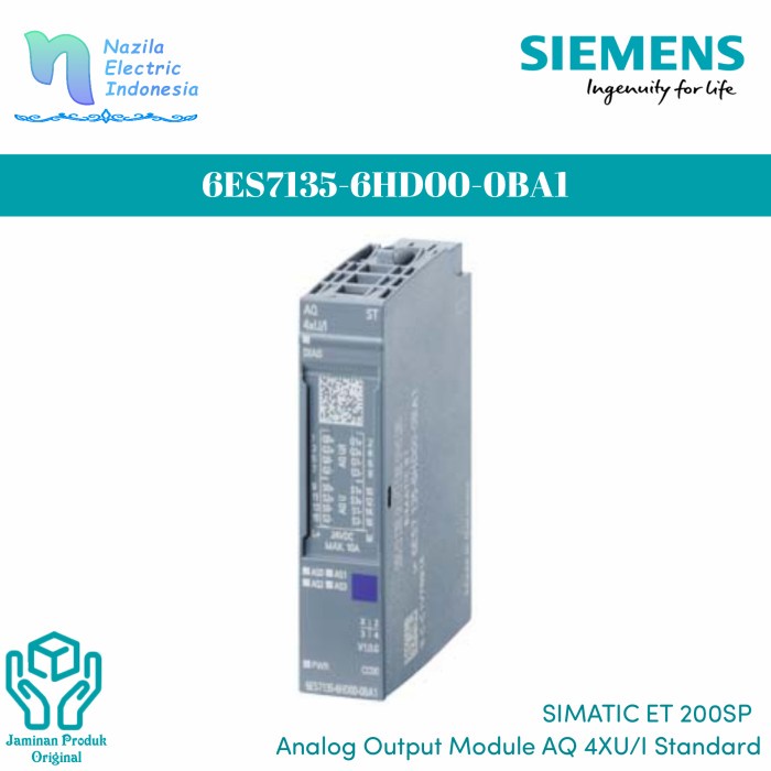 Siemens Simatic 6Es7 135 / 6Es7135-6Hd00-0Ba1 Et-200Sp Aq 4 Xu/I Std