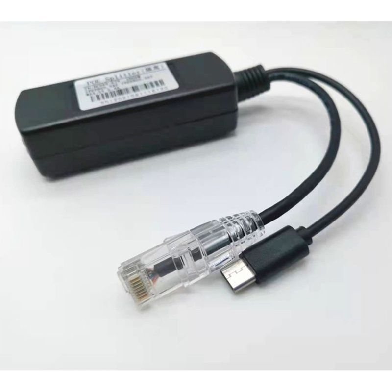 Zzz Gigabit PoE Splitter 5V 2.4 A TYPE-C/DC5521/Pemisah Colokan Listrik Micro USB