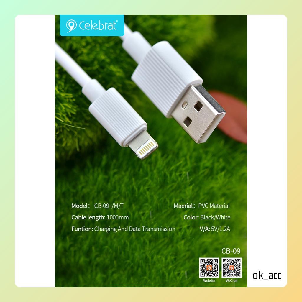 Kabel data cable Celebrat CB19T-i CBT19T-T CB09m CB09i CB09t charger chasan for android type C phone