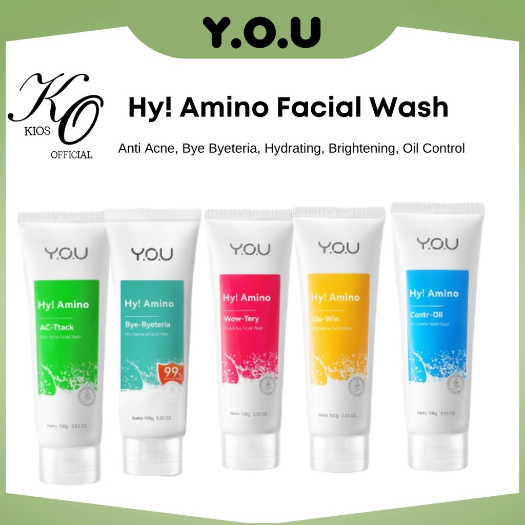 You Hy! Amino Facial Wash | Brightening | Hydrating | Anti Acne | Oil Control 100g