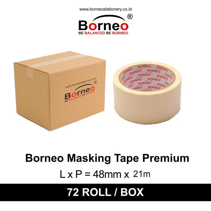 

Isolasi Masking tape Borneo 2 Inch 48mmX21mm