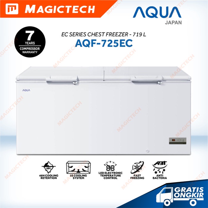 CHEST FREEZER AQUA AQF-725EC / AQF-725 ANTI BACTERIA 719 LITER