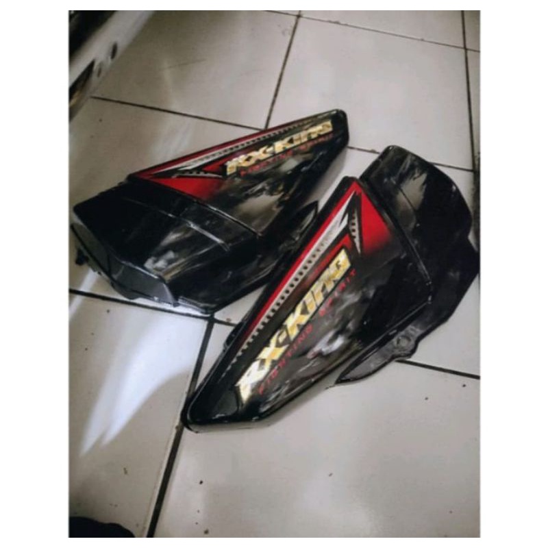 tepong aki box accu rx king new 2008 komplit stiker dan emblem