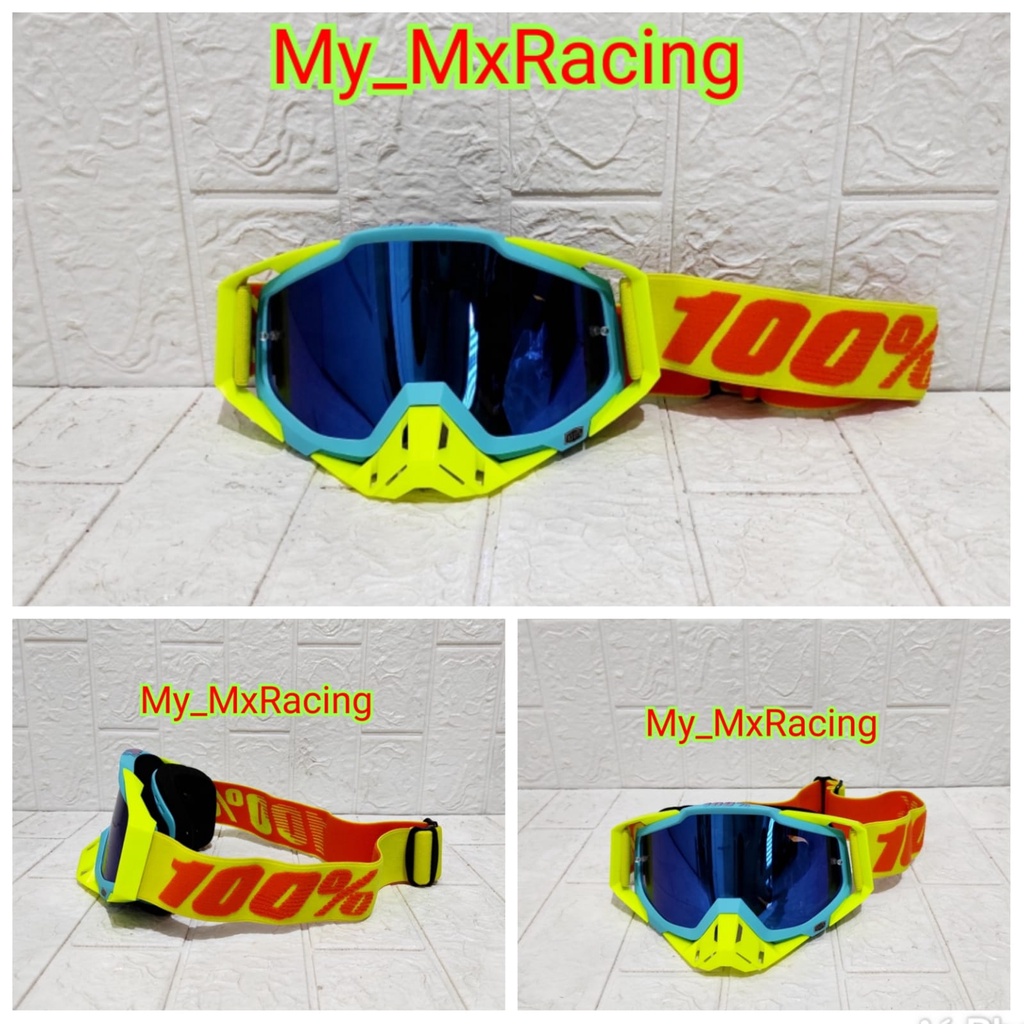 GOGGLE IMPORT Google 100 Percent - Kacamata Motor - Google Motocross - Google MX Trail - Google Rainbow - 013