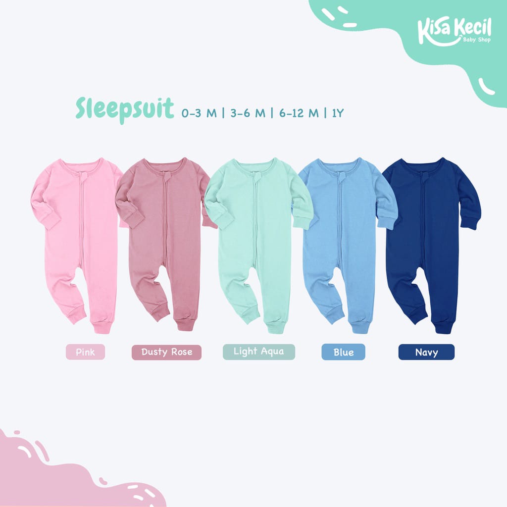 Booyah Baby Kids / Kisa Kecil Sleepsuit Piyama Anak 0-3M 3-6 6-12 1-2 Tahun 100% Premium Cotton Jumper Bayi Jumpsuit