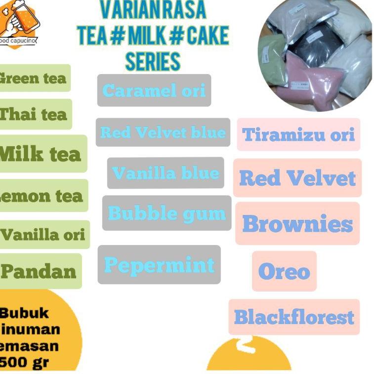 

『MPD』 Bubuk Minuman Rasa tea 500 gr minuman bubuk Rasa milk 500 gr minuman kekinian Rasa Cake 500 gram