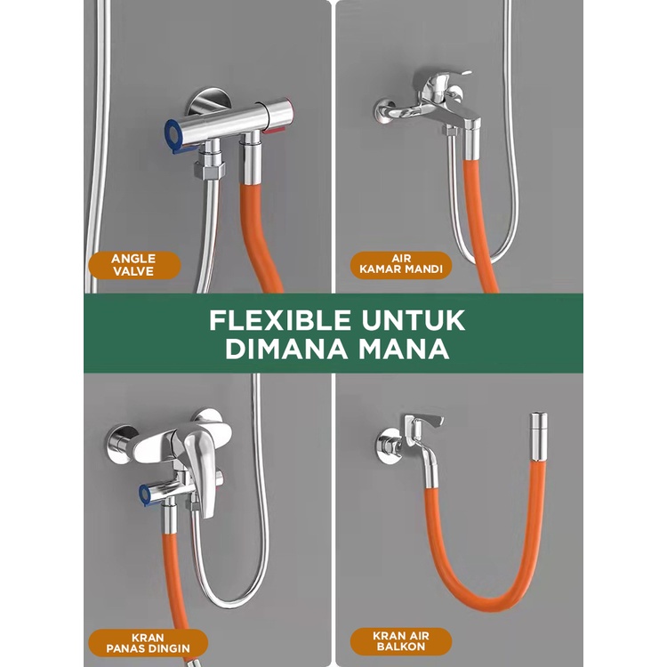 SAMBUNGAN KRAN AIR FLEXIBLE 20 30CM 40CM UNIVERSAL 360 / SELANG AIR FLEKSIBEL / SELANG KRAN AIR FLEXIBLE