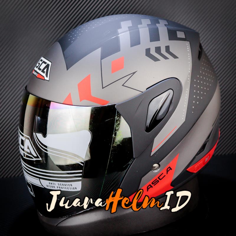 ASCA HELM STRIKE ARROW / BLACK RED DOFF / SINGLE VISOR