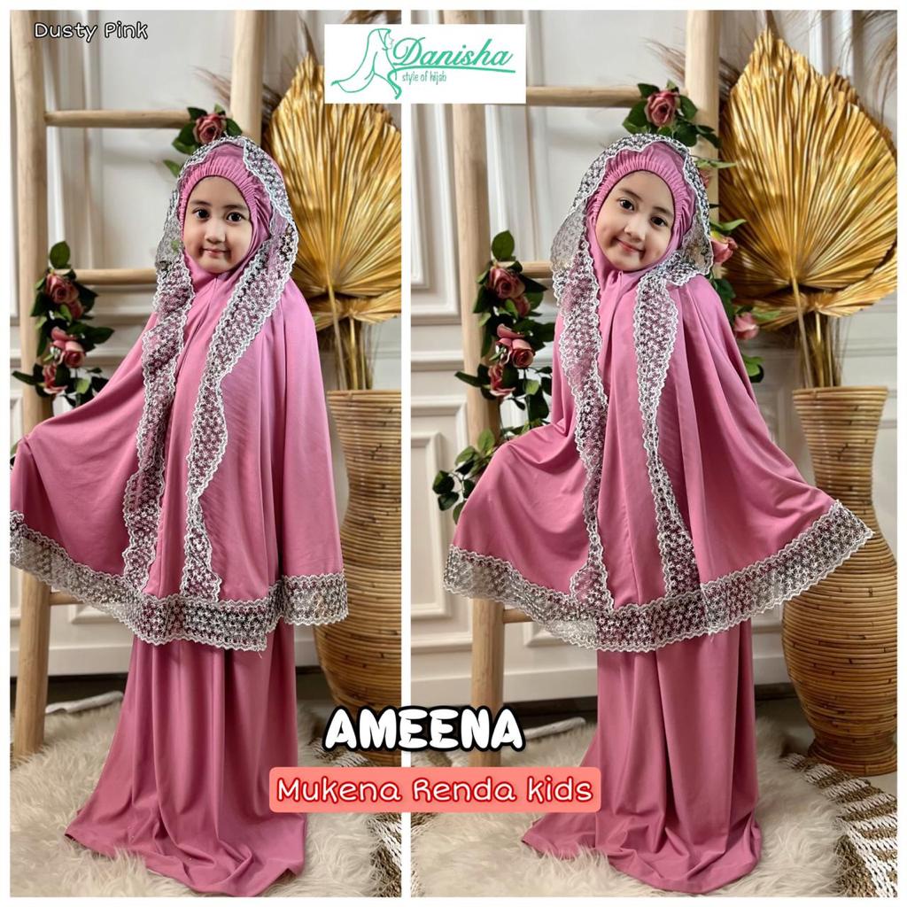 Mukena  Mukenah Anak Terbaru Ameena Kids Ori Danisha Hijab BY QOID