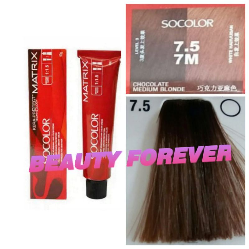 MATRIX SOCOLOR NO. 7.5 / 7M CHOCOLATE MEDIUM BLONDE 90ML