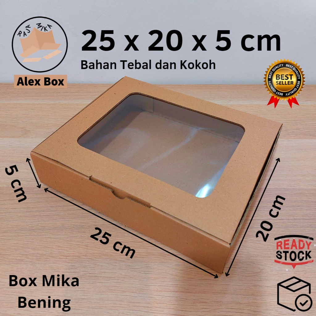 

Kardus Mika 25 x 20 x 5 cm... model diecut, untuk kue hampers dll