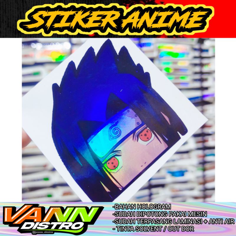 Stiker anime sasuke HOLOGRAM