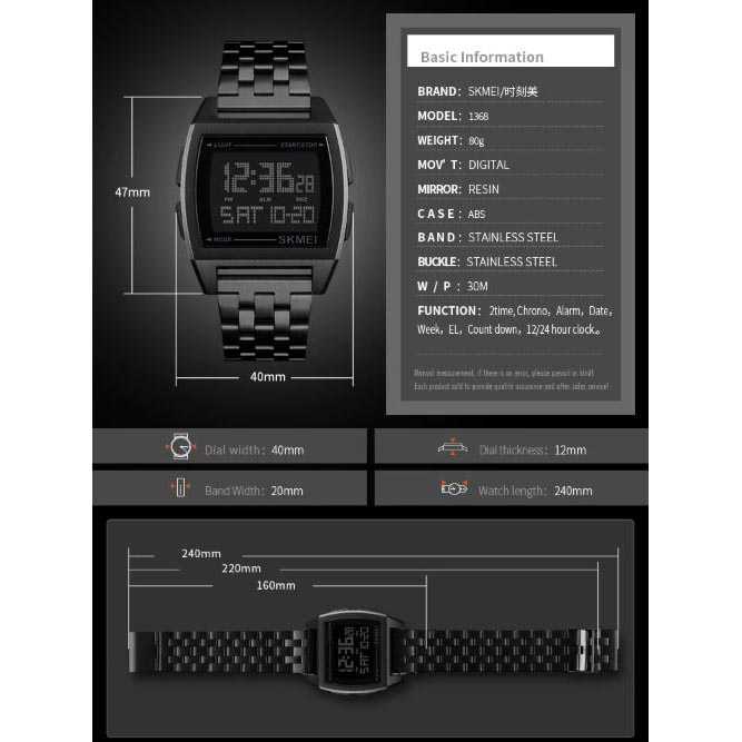 Jam Tangan Digital Pria Elegan Premium M1368