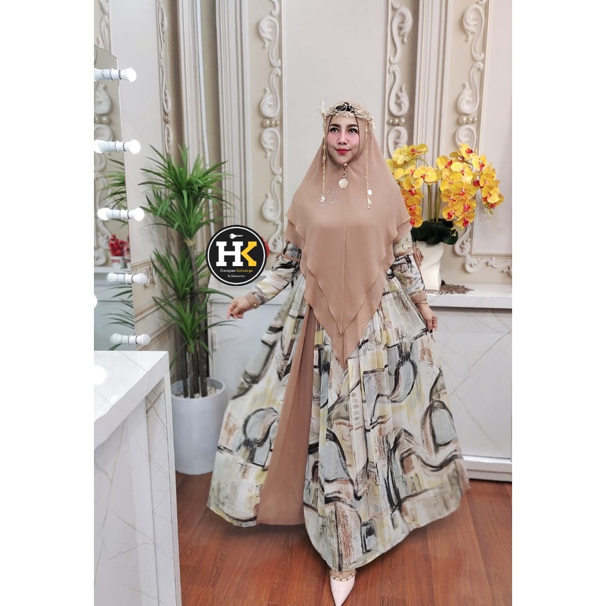 Delisa Syar'i Series HK By Dermawan ORI Hijab Gamis Syari Kekinian BestSeller Terlaris Termurah Orig