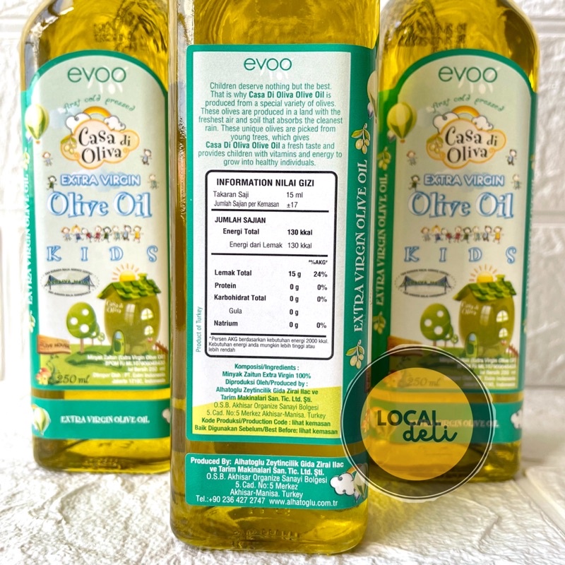 

CASA DI OLIVA EVOO (Extra Virgin Olive Oil) Minyak Zaitun MPASI