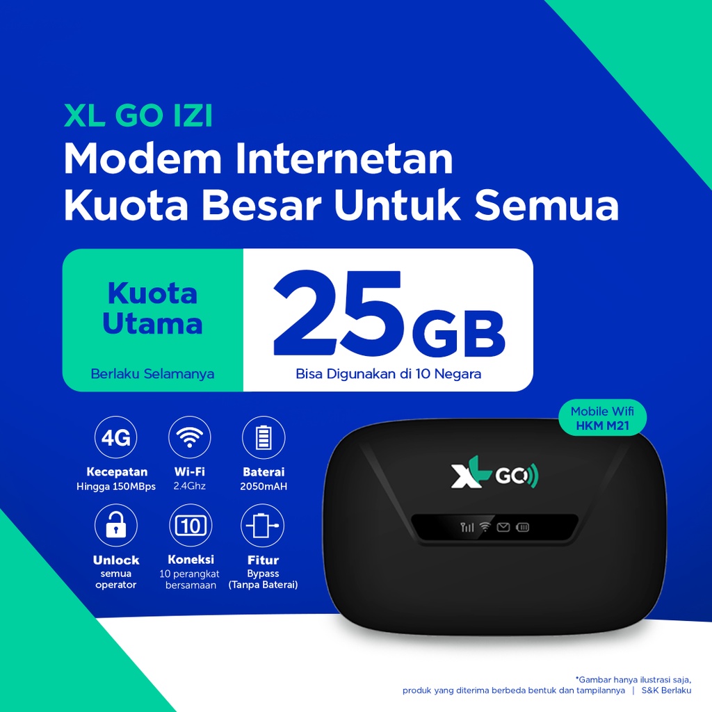 XL GO IZI - HKM M21 (25 GB)