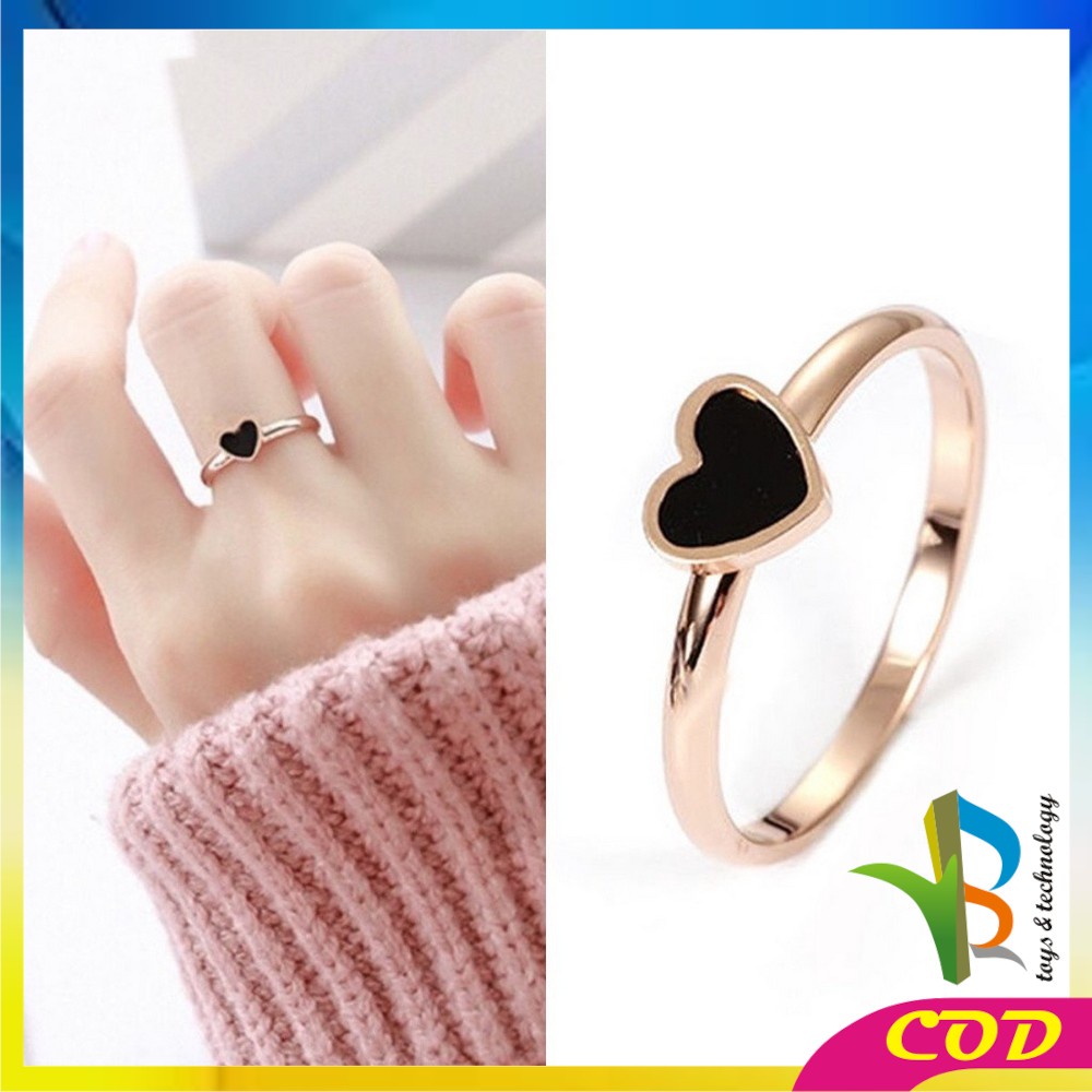 RB-K131 Cincin Wanita Bahan Titanium Steel Motif Bunga / Cincin Dewasa Motif Simple Anti Karat / Cincin Fashion Wanita Ala Korea