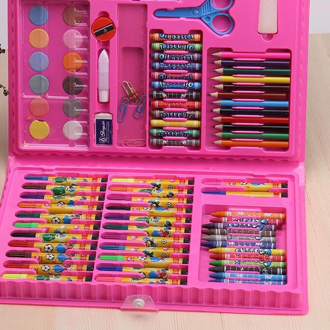 

Ready Banyak Stationary Set isi 86 & 150 pcs Pensil Crayon Warna Cat Air / Perlengkapan Sekolah Menggambar Anak / Alat Warna D0S~