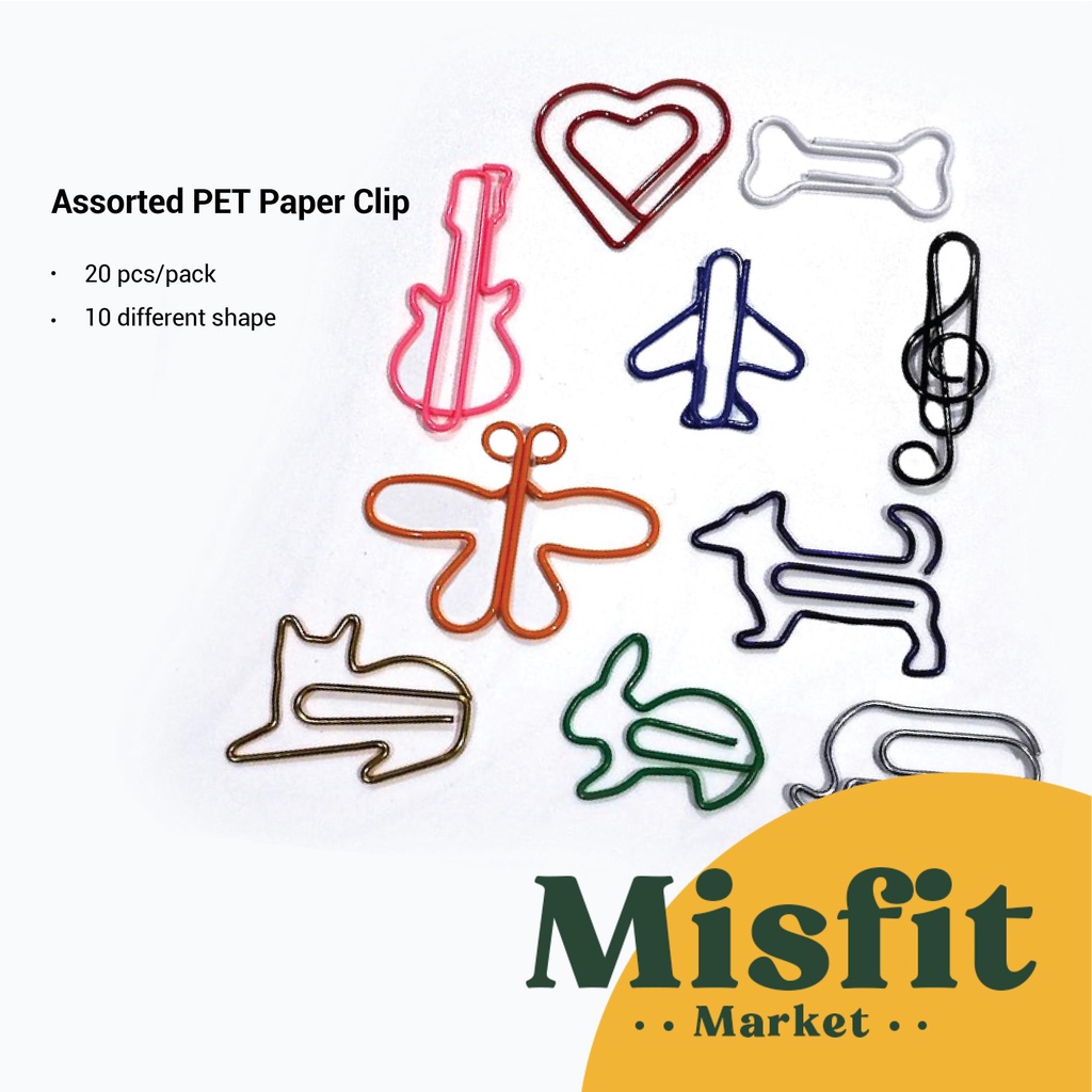 

Assorted PET Metal Paper Clip (20 pcs/pack) Klip Kertas Penjepit Paperclip
