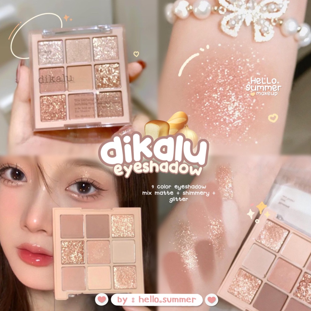 [FREE BRUSH] DIKALU Blooming Garden Korean Look Make Up 9 Color Eyeshadow Palette