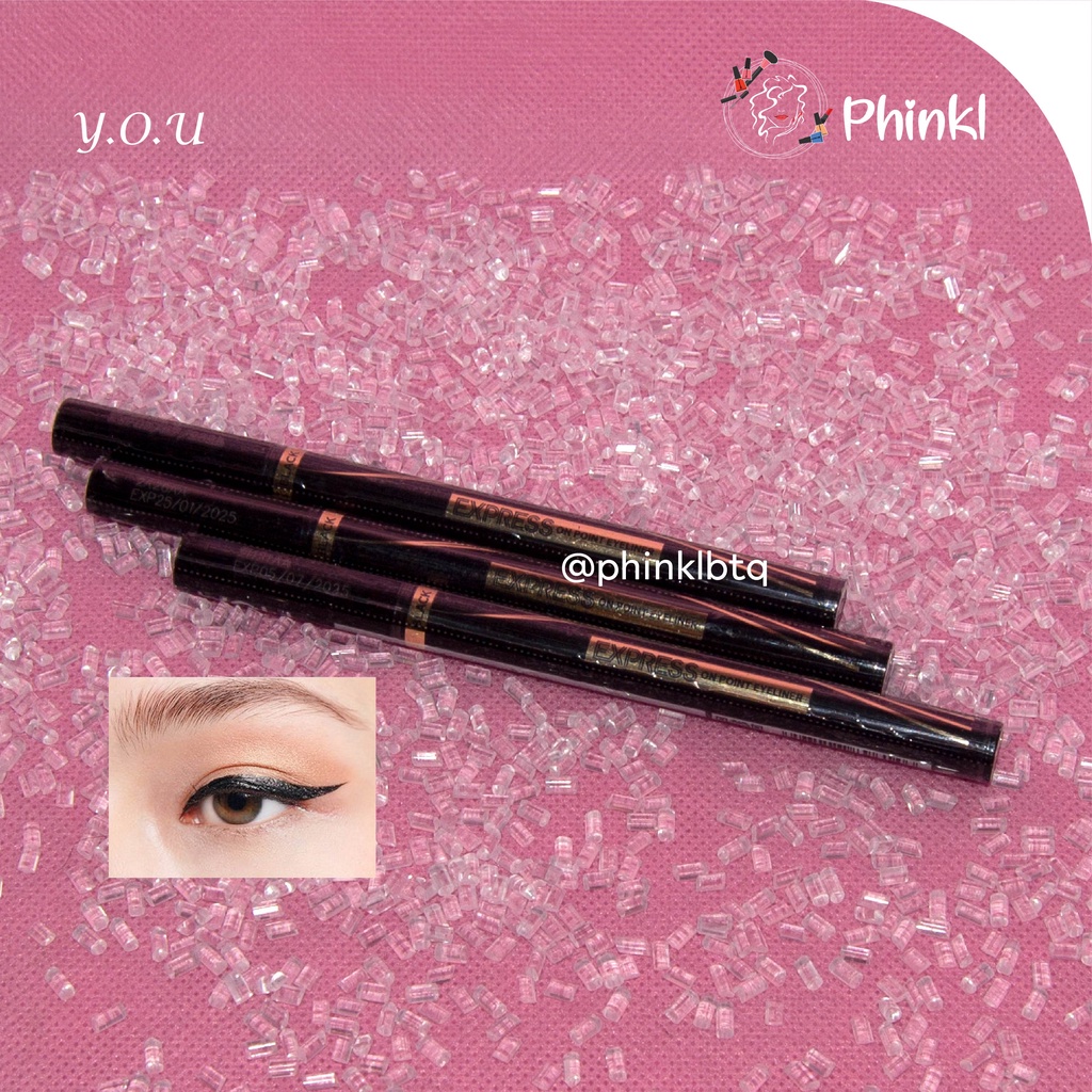 `ღ´ PHINKL `ღ´ Y.O.U express on point eyeliner liquid spidol anti luntur cocok untuk pemula