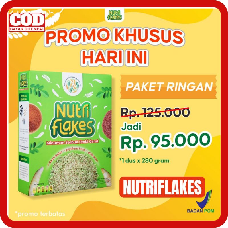 

[ ] - NUTRIFLAKES UMBI GARUT NUTRI FLAKES SEREAL UMBI GARUT ATASI MAAG ASAM LAMBUNG GERD & PENCERNAAN
