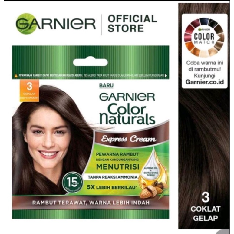 Garnier Color Naturals Express Hair Color Sachet | Garnier Color Naturals  Pewarna Rambut | Cat Rambut Natural