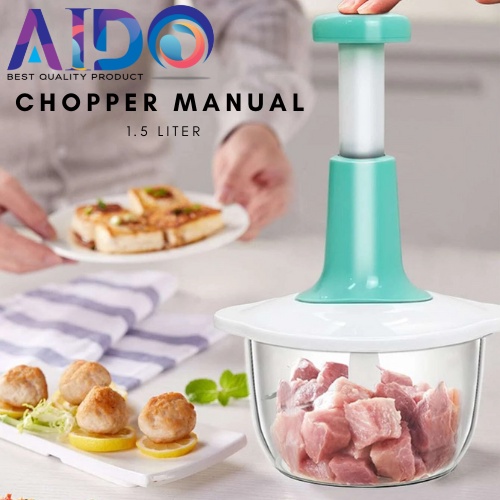 CHOPPER PENGGILING DAGING / BUMBU MANUAL Blender Penggiling Daging Manual-Chopper Pencacah Bumbu Serbaguna 4003