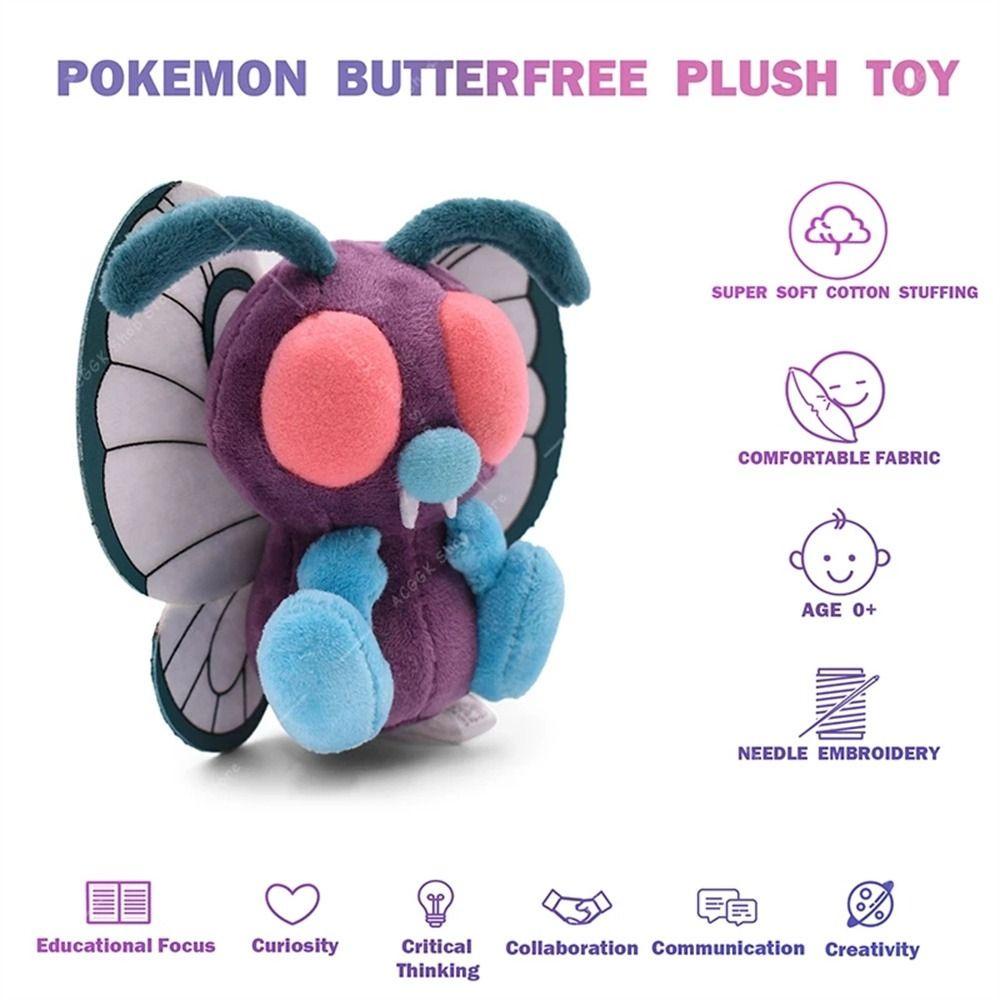 Quinton Boneka Mainan Kartun Untuk Anak Mimikyu Jigglypuff Raichu Butterfree Boneka Mewah