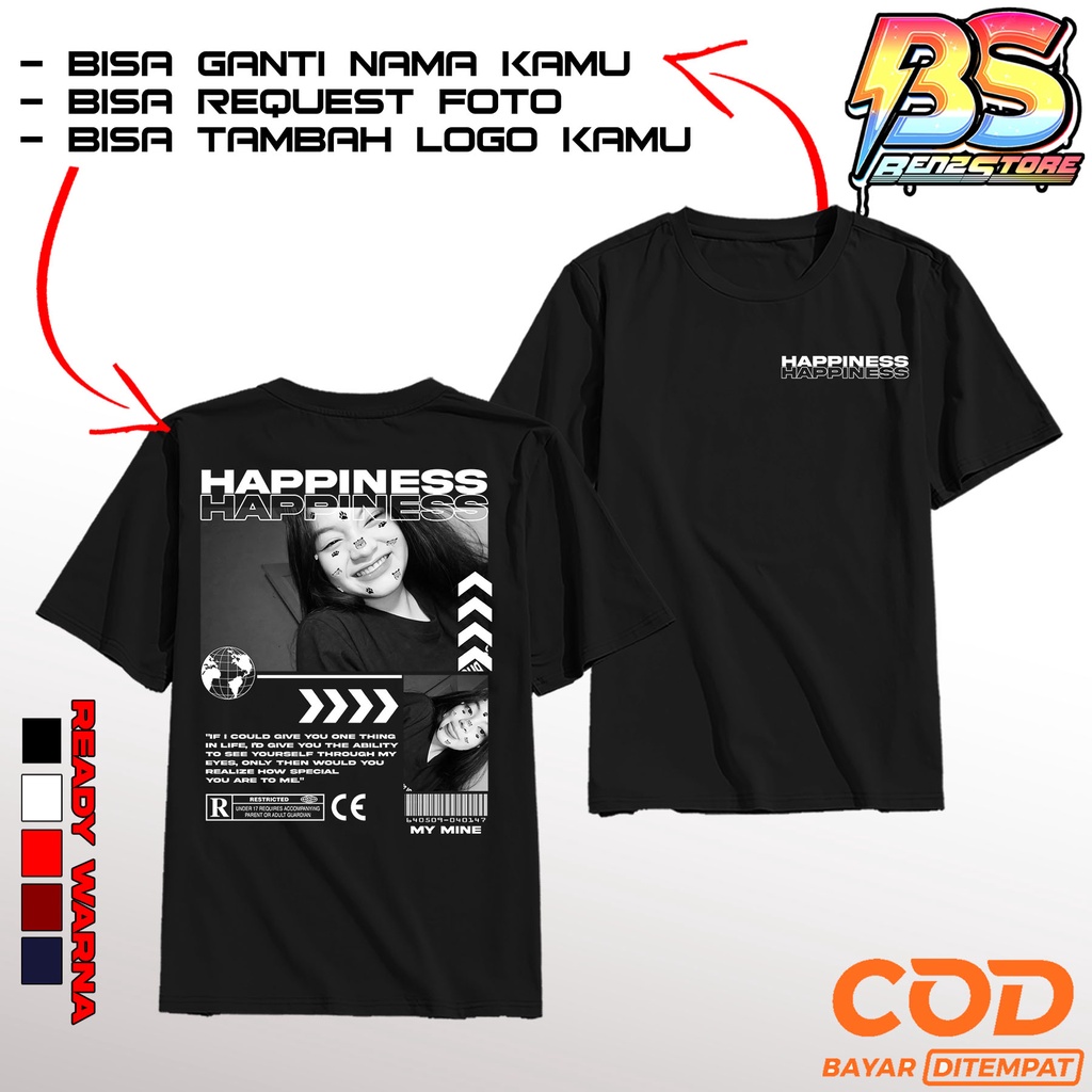 Jual KAOS AESTHETIC STREETWEAR CUSTOM - BISA PAKAI FOTO DAN NAMA SUKA ...