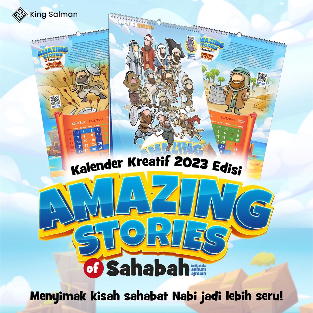 

KALENDER EDUKASI ANAK 2023 KALENDER KREATIF 2023 dengan edisi AMAZING STORIES Of SAHABAH