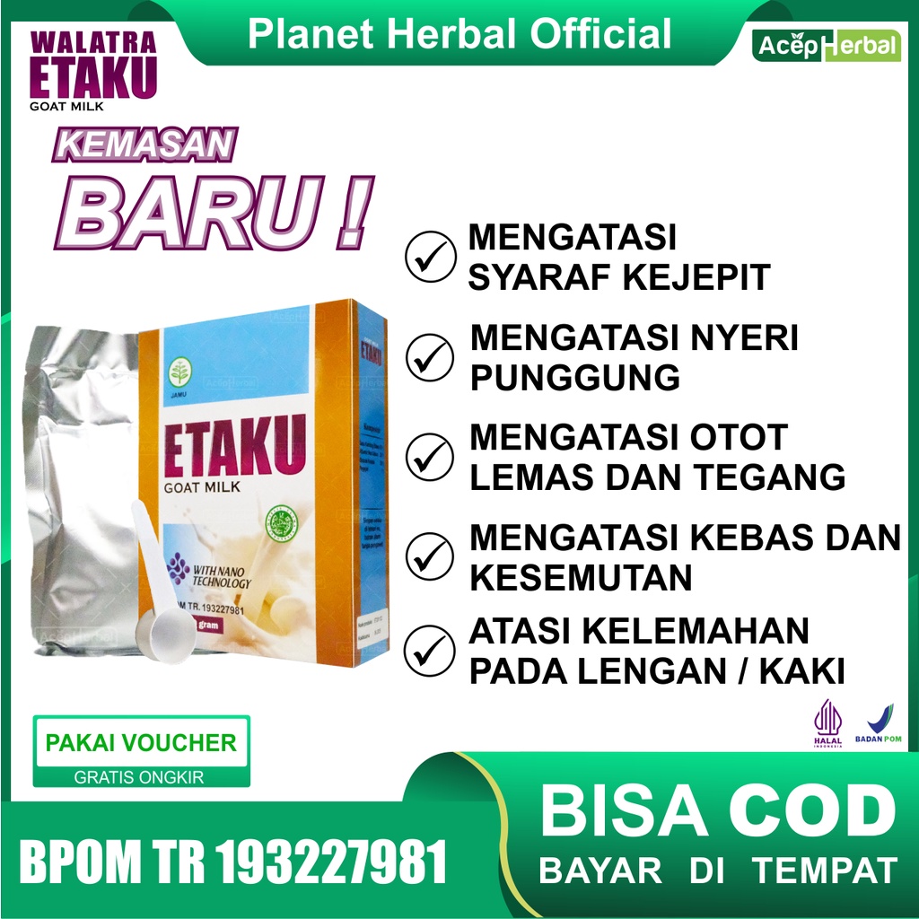 

Walatra Etaku Susu Kambing Etawa Asli Obat Saraf Kejepit Goat Milk Asli 100% Original BPOM