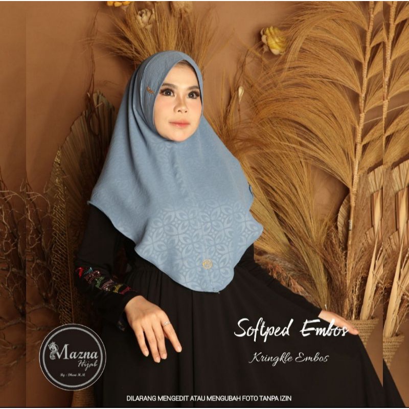 jilbab instan standar kekinian kringkel embos by mazna