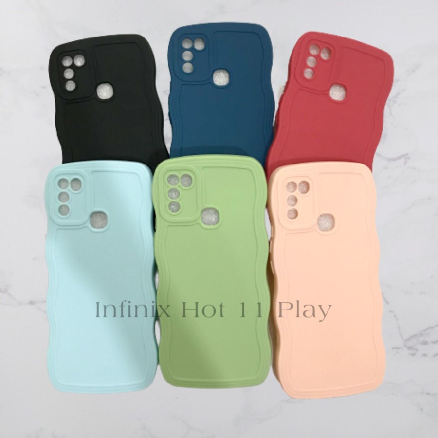 CASE INFINIX HOT 11 PLAY - SOFTCASE SILIKON GELOMBANG WAVY PRO CAMERA - GA