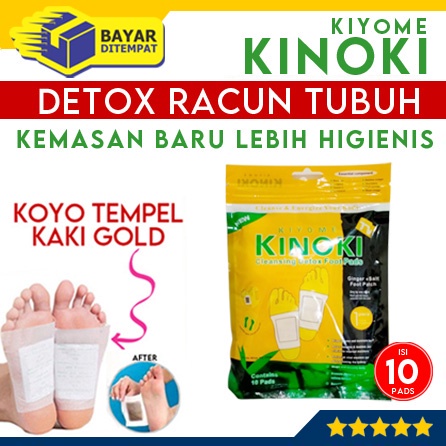 Kinoki Gold Koyo Kaki Packing PLASTIK Toksin Racun Tubuh  Seal Kiyome Cleansing Detox Foot Pads