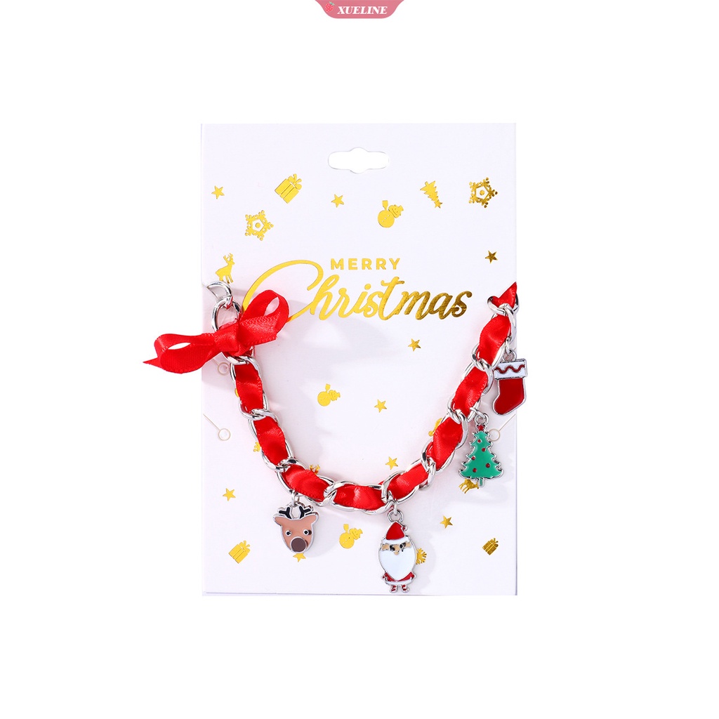 Gelang Pesona Santa Claus Lucu Gelang Pohon Natal Gelang Hadiah Perayaan Terbaik Tahun Baru Gelang fashion [ZXL]