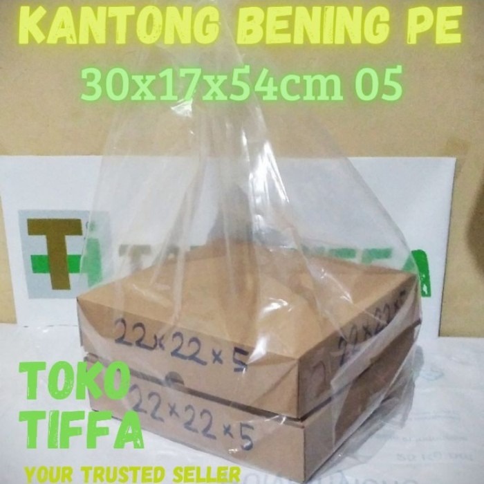 Kresek pe bening 30 kantong plastik tebal 05 isi 50