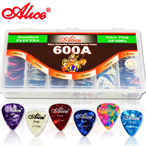 Pick Alice Original Pik Gitar Ukuran 0.46 0.71 0.81 0.96 1.2 1.5 mm