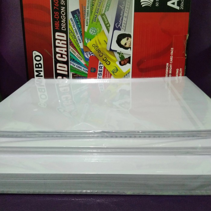 

Nametag Kertas Pvc Id Card A4 Instan 5 Set