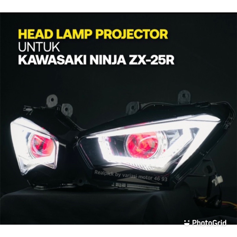 Lampu Depan HID Projie JPA Kawasaki ZX25R Zx 25 / zx4r / zx6r