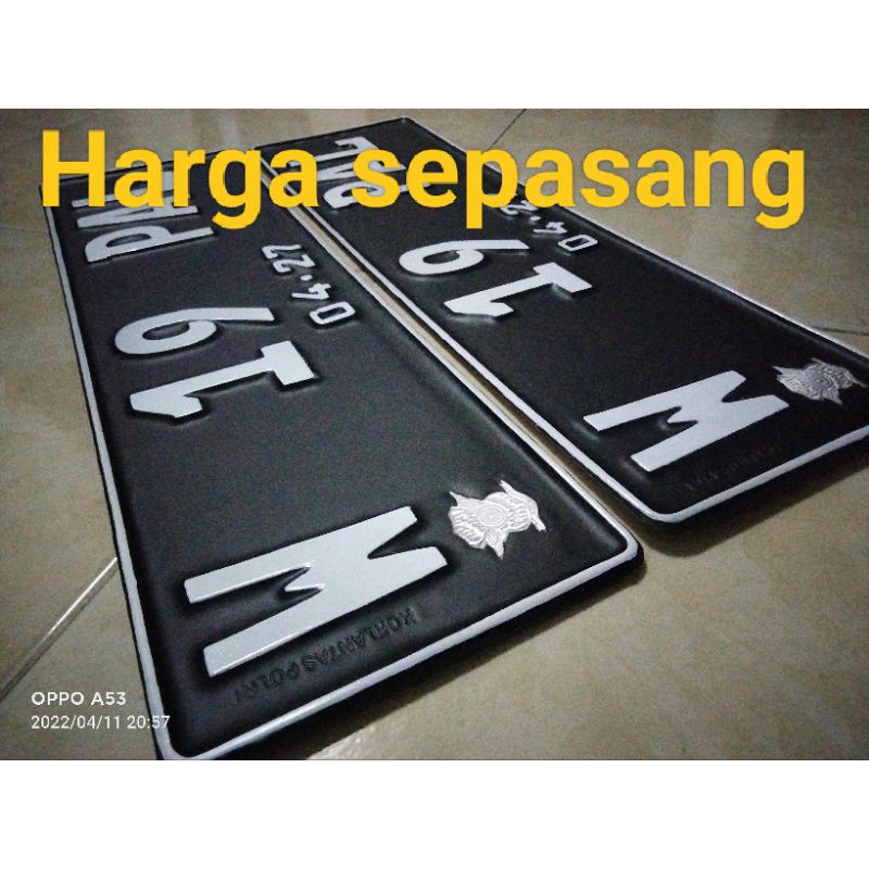 Plat nomor fond baru/new 2pcs {SEPASANG} logo korlantas polri