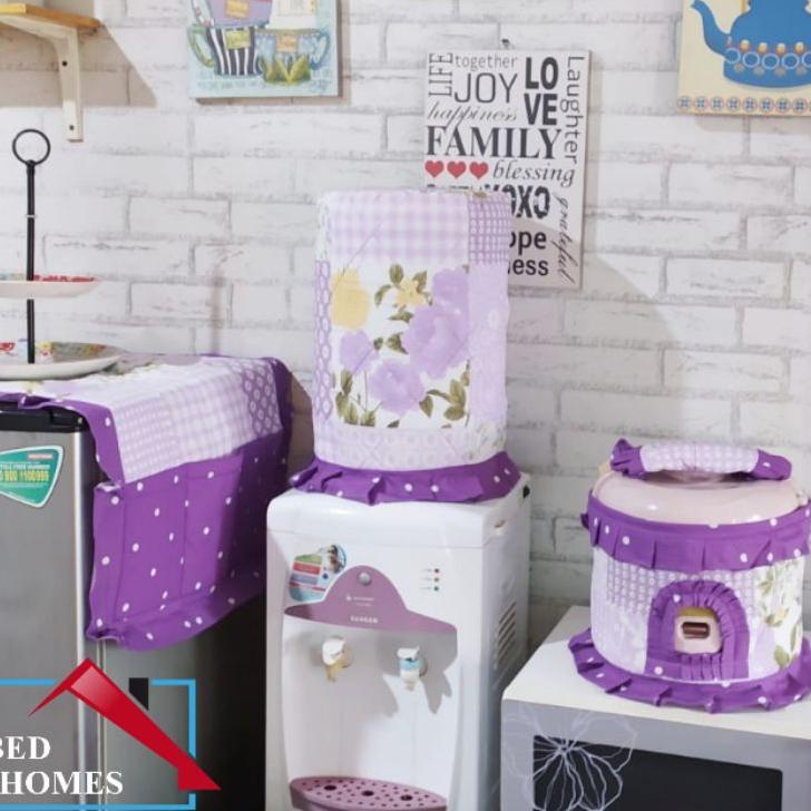 GKM Busa 5mm Sarung galon, tutup kulkas, sarung magicom Shabby chic ungu