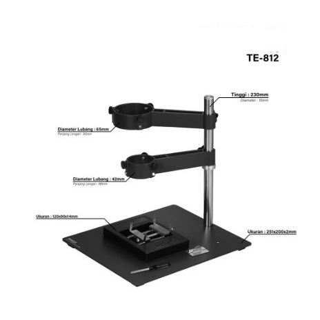 TELIJIA TE-812 Dudukan Gagang Blower Besar Kecil Ragum PCB - Dudukan Solder Uap - Stand Gagang Blower - Alat Tambahan Blower - Ragum PCB